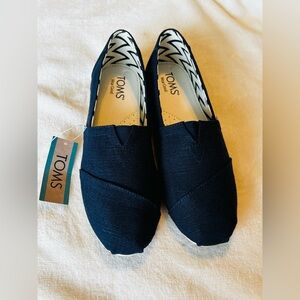NEW Toms Classic Alpargata Navy Canvas Slip-On Shoes